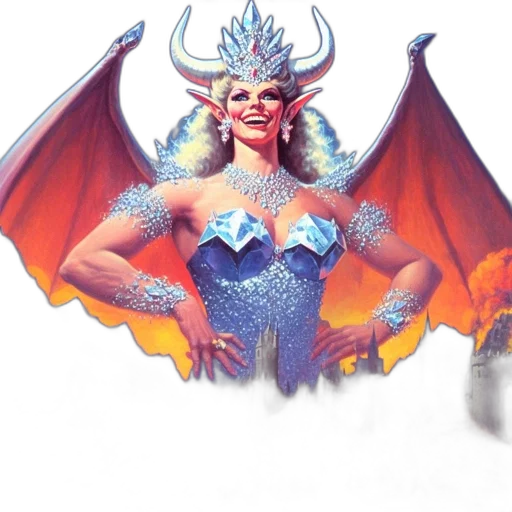 dragon, concept art, fantasy art, comic book art, regal, winged, woman, glittering transparent PNG cut-out