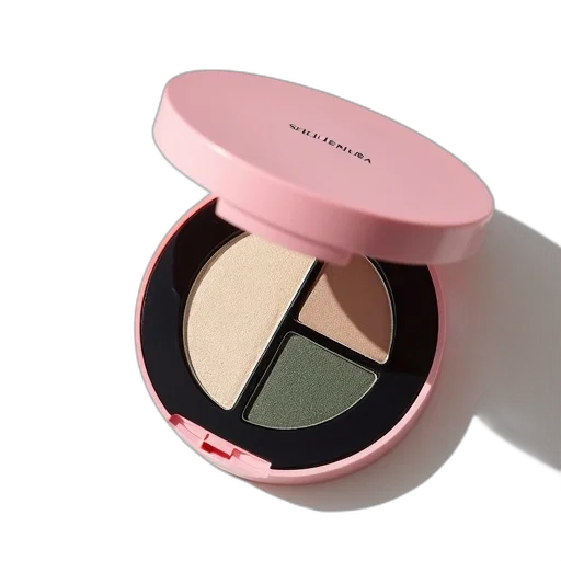 pastel, compact, makeup, palette, pink, cover, black, tray transparent PNG cut-out