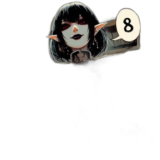 jewelry, fantasy art, concept art, comic book art, woman, pale, skin, dark transparent PNG cut-out