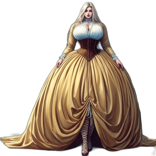 dress, hair, crown, concept art, fantasy art, 3d render, photorealistic, regal transparent PNG cut-out