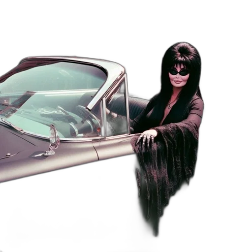 car, hair, weapon, jacket, photorealistic, 3d render, vaporwave, concept art transparent PNG cut-out