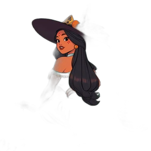 hat, crown, staff, hair, concept art, pixel art, cartoon, fantasy art transparent PNG cut-out