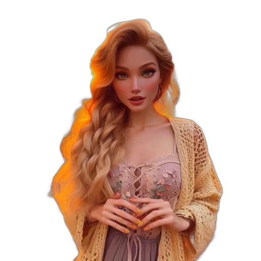 dress, jacket, jewelry, fantasy art, photorealistic, 3d render, pixel art, fire transparent PNG cut-out