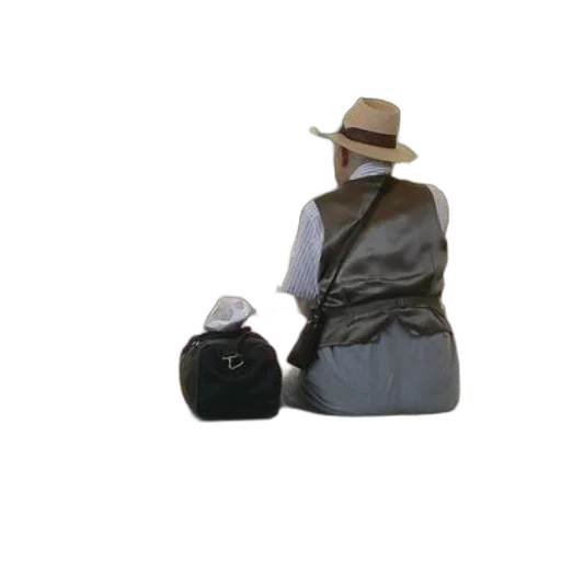 hat, jacket, staff, umbrella, 3d render, photorealistic, concept art, earth tones transparent PNG cut-out
