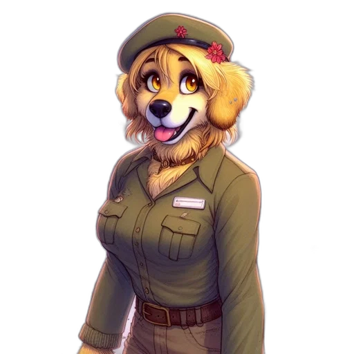 staff, jacket, hat, animal, watercolor, concept art, cartoon, pixel art transparent PNG cut-out