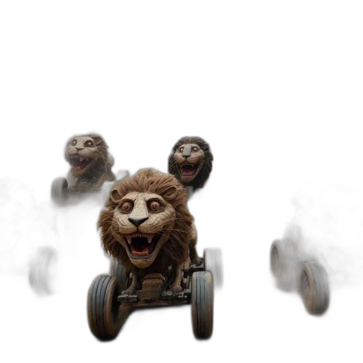 car, animal, creature, hair, concept art, 3d render, photorealistic, fantasy art transparent PNG cut-out