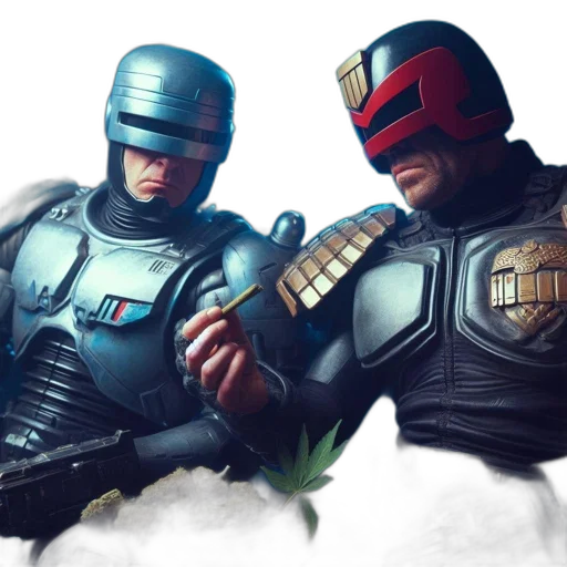 concept art, comic book art, fantasy art, outer space, two, individuals, wearing, armor transparent PNG cut-out