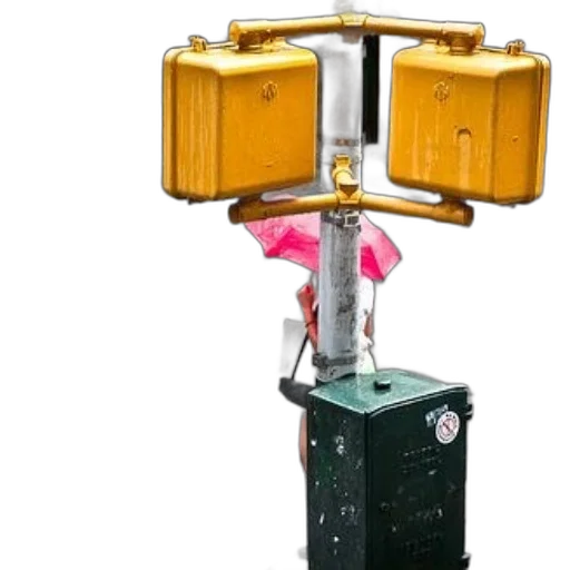 robot, staff, umbrella, weapon, 3d render, person, pink, stands transparent PNG cut-out