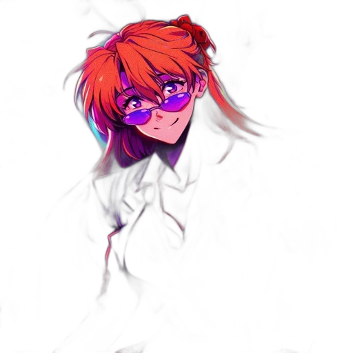 mask, hair, face, jacket, anime, concept art, watercolor, pixel art transparent PNG cut-out