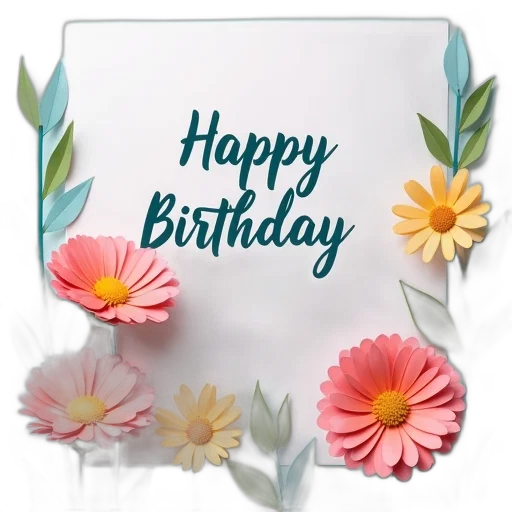 happy, birthday, card, using transparent PNG cut-out