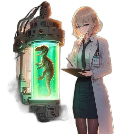 robot, creature, bottle, staff, concept art, fantasy art, cyberpunk, pixel art transparent PNG cut-out