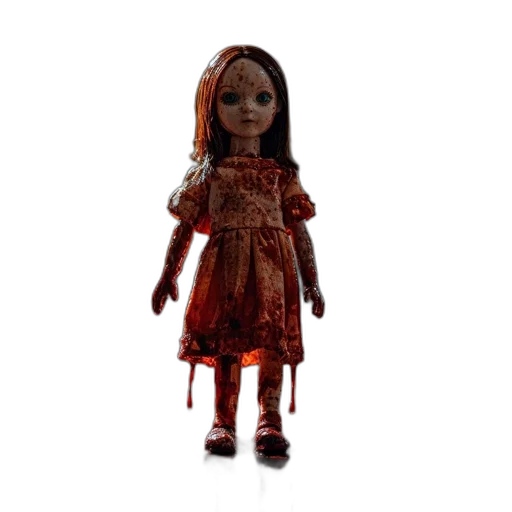 dress, 3d render, concept art, red, doll, carrie, metal, officials transparent PNG cut-out