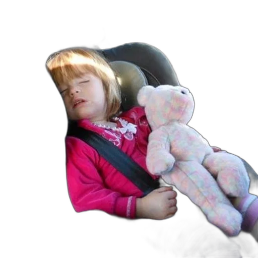 car, photorealistic, young, child, seat, wearing, pink, shirt transparent PNG cut-out