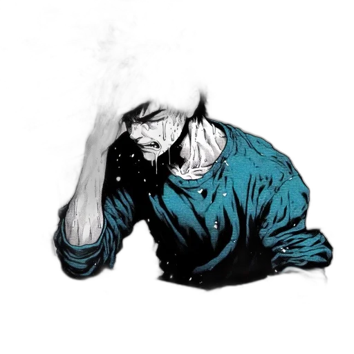 jacket, mask, face, umbrella, comic book art, concept art, photorealistic, cyberpunk transparent PNG cut-out