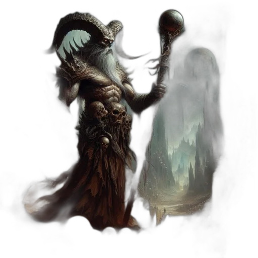 creature, mask, staff, dragon, concept art, fantasy art, photorealistic, pixel art transparent PNG cut-out