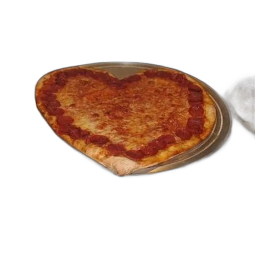 food, jacket, 3d render, heart-shaped, pizza, pepperoni, sits, metal transparent PNG cut-out