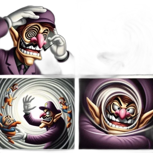 mask, face, concept art, comic book art, fantasy art, cartoon, dark, four-panel transparent PNG cut-out