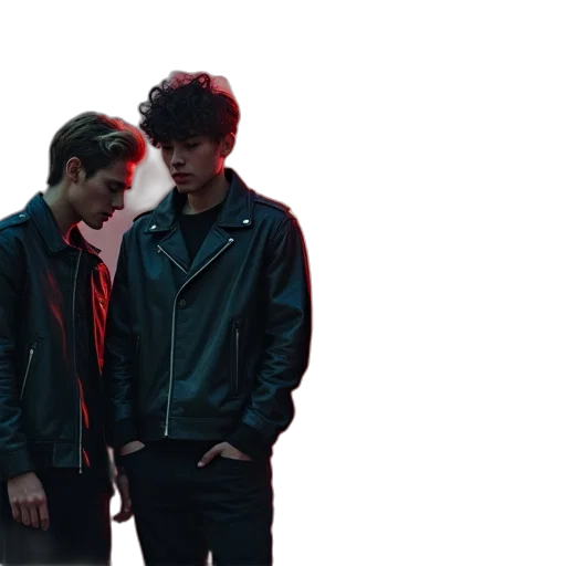 jacket, cyberpunk, neon lights, outer space transparent PNG cut-out