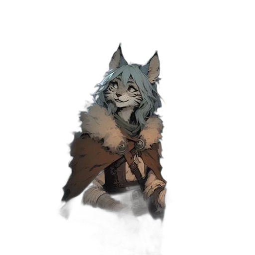 staff, creature, mask, animal, concept art, fantasy art, watercolor, pixel art transparent PNG cut-out