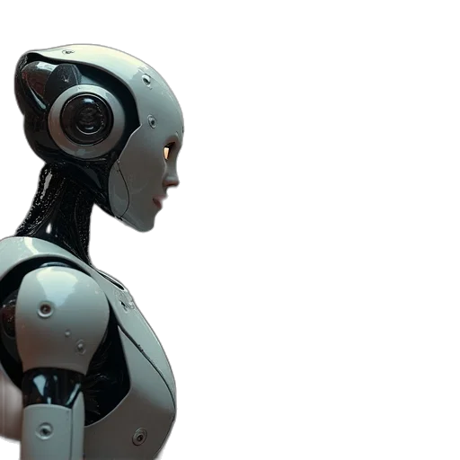 robot, 3d render, concept art, cyberpunk, five, characters, robots, movie transparent PNG cut-out