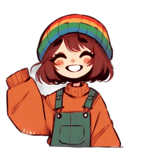 hat, jacket, staff, creature, pixel art, watercolor, anime, cartoon transparent PNG cut-out