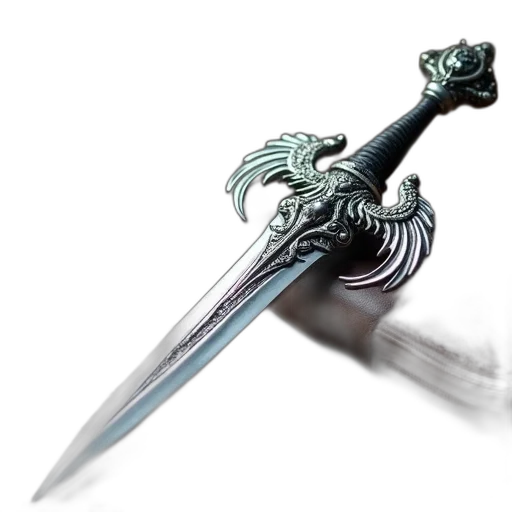 sword, weapon, dragon, staff, fantasy art, 3d render, concept art, photorealistic transparent PNG cut-out