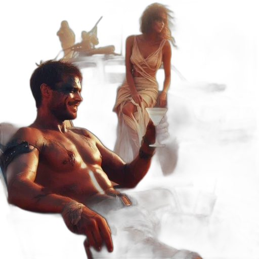 concept art, fantasy art, photorealistic, comic book art, fire, underwater, fog, beach transparent PNG cut-out