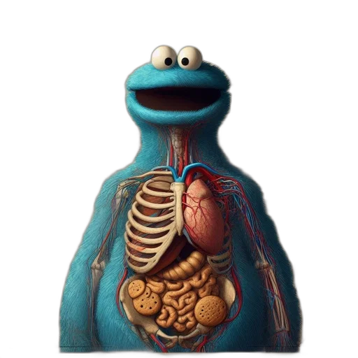food, animal, creature, robot, concept art, 3d render, photorealistic, blue transparent PNG cut-out
