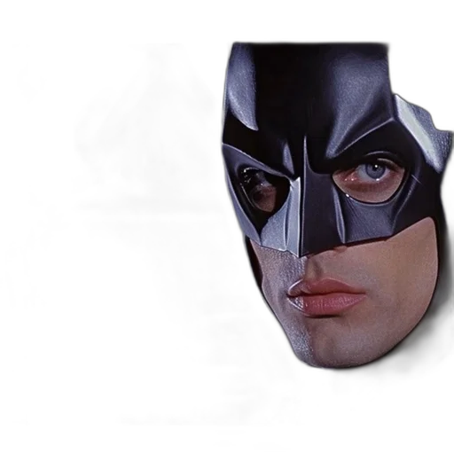 mask, face, photorealistic, close-up, batman, snowy, environment, wearing transparent PNG cut-out