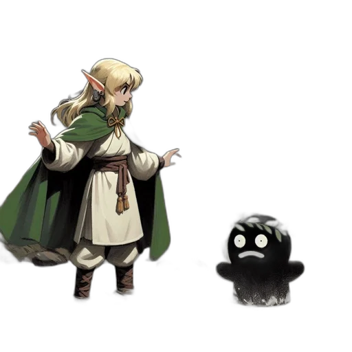weapon, mask, creature, staff, concept art, fantasy art, pixel art, monochrome transparent PNG cut-out