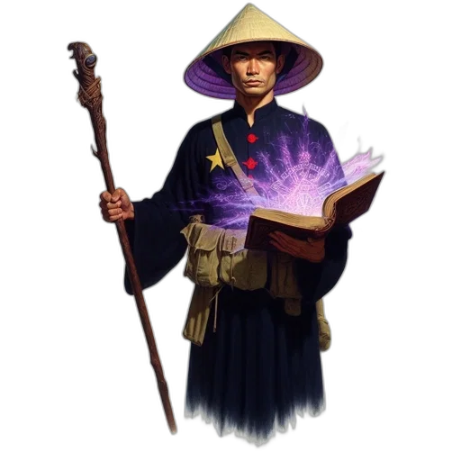 staff, hat, weapon, sword, fantasy art, concept art, pixel art, photorealistic transparent PNG cut-out