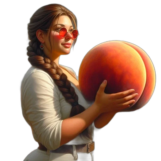 staff, photorealistic, 3d render, concept art, fantasy art, red, woman, brown transparent PNG cut-out
