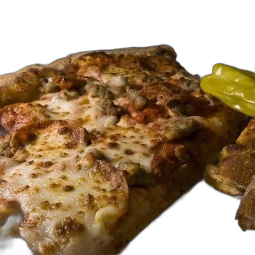 food, crown, weapon, 3d render, photorealistic, close-up, pizza, cheese transparent PNG cut-out