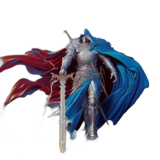 sword, dragon, weapon, staff, concept art, fantasy art, 3d render, watercolor transparent PNG cut-out