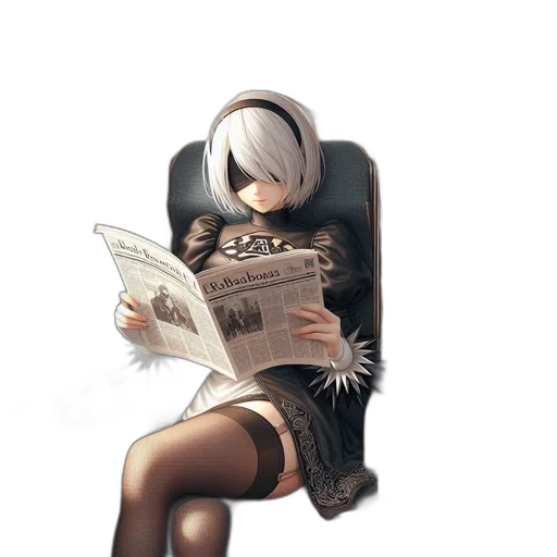 robot, dress, furniture, jacket, concept art, comic book art, fantasy art, 3d render transparent PNG cut-out
