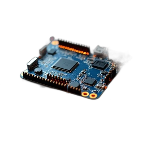 robot, 3d render, i2c, board, usb, cable, display transparent PNG cut-out