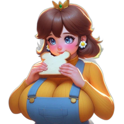 food, staff, crown, face, concept art, anime, pixel art, fantasy art transparent PNG cut-out