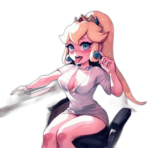 dress, staff, weapon, hair, concept art, anime, cartoon, pixel art transparent PNG cut-out