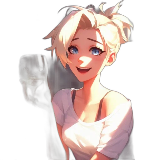 face, staff, dress, robot, anime, watercolor, cartoon, concept art transparent PNG cut-out