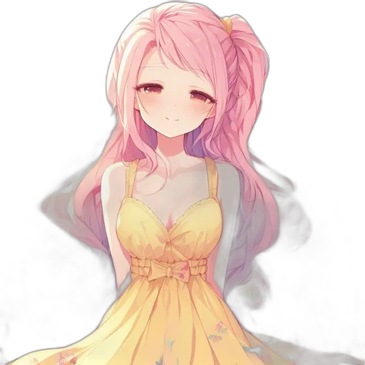 dress, face, creature, flower, anime, watercolor, pixel art, concept art transparent PNG cut-out