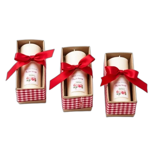 three, gift, boxes, displayed, white, background, each, box transparent PNG cut-out