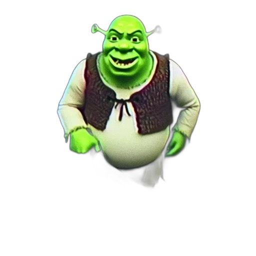 creature, animal, staff, face, 3d render, concept art, photorealistic, shrek transparent PNG cut-out