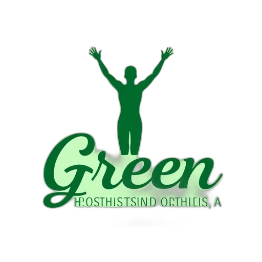 3d render, green, stylized, logo, featuring, silhouette, person, their transparent PNG cut-out