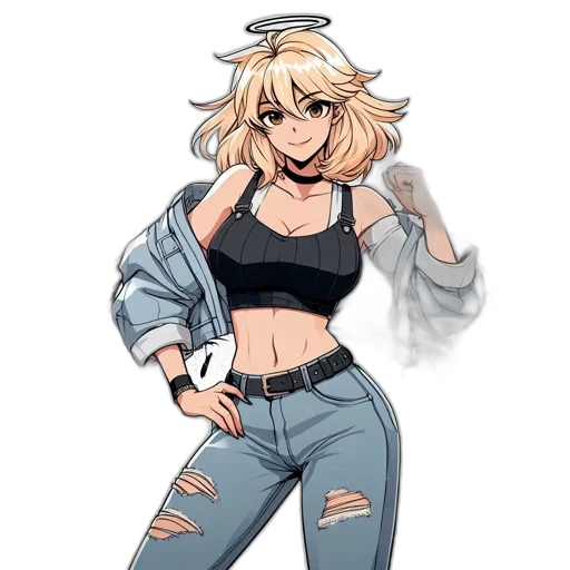jacket, weapon, anime, cartoon, concept art, pixel art, monochrome, dark transparent PNG cut-out