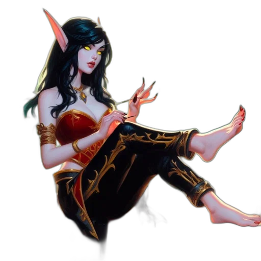 staff, dragon, fantasy art, concept art, pixel art, 3d render, elfin-like, female transparent PNG cut-out