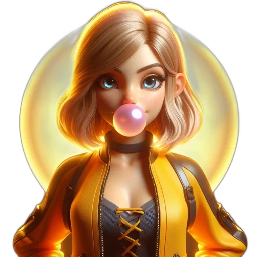 staff, fantasy art, concept art, 3d render, comic book art, animated, female, character transparent PNG cut-out