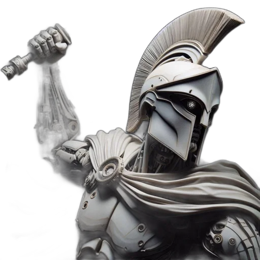 sword, robot, staff, weapon, 3d render, concept art, fantasy art, comic book art transparent PNG cut-out