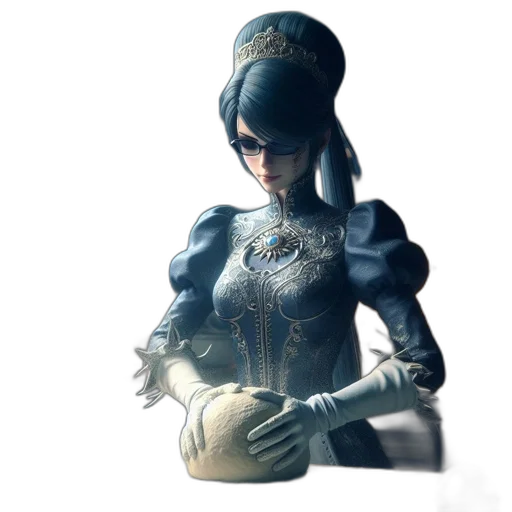 crown, dress, mask, staff, concept art, fantasy art, 3d render, photorealistic transparent PNG cut-out