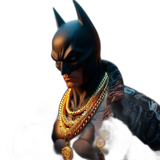 jewelry, concept art, comic book art, 3d render, photorealistic, dark, batman, paisley transparent PNG cut-out