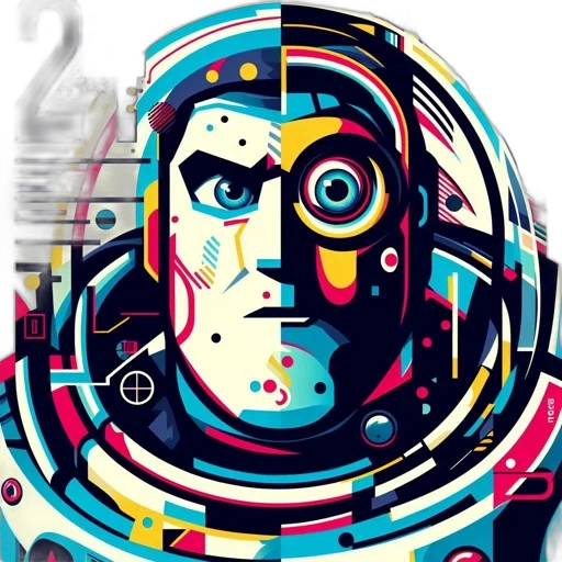 robot, face, mask, comic book art, concept art, cartoon, cyberpunk, outer space transparent PNG cut-out